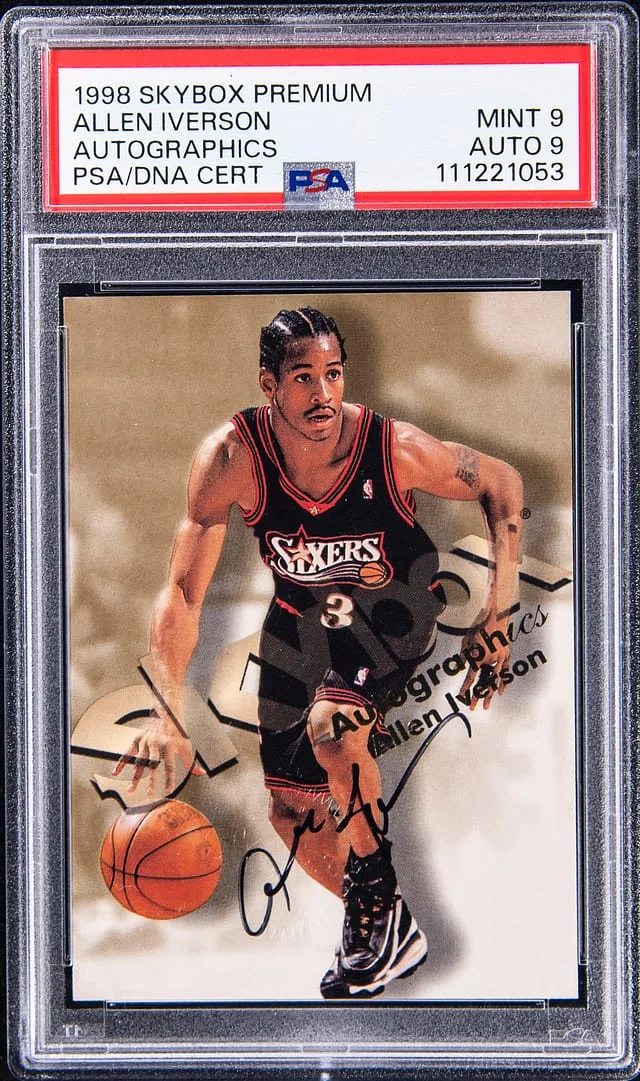 1998-99 SkyBox Premium Autographics Allen Iverson #no-number card image