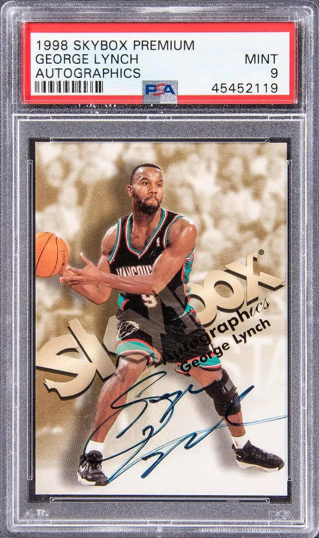 1998-99 SkyBox Premium Autographics George Lynch #no-number card image