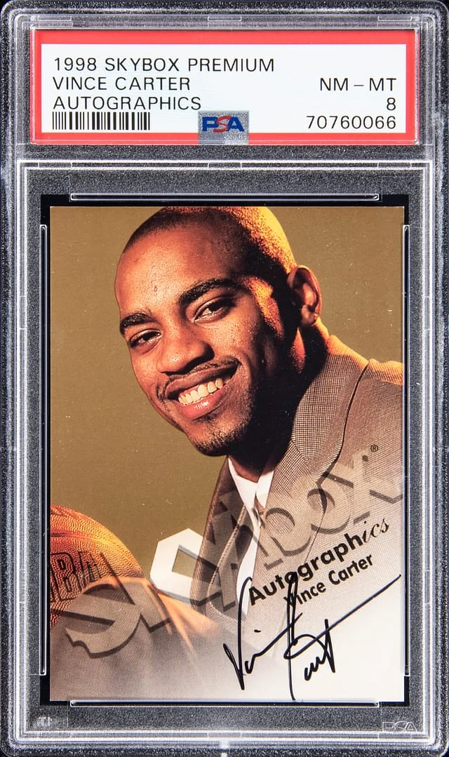 1998-99 SkyBox Premium Autographics Vince Carter #no-number card image