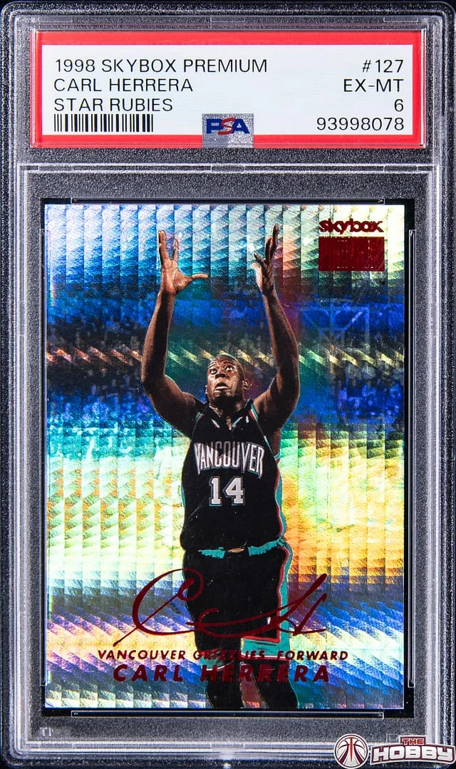 1998-99 SkyBox Premium Carl Herrera Star Rubies #127 card image