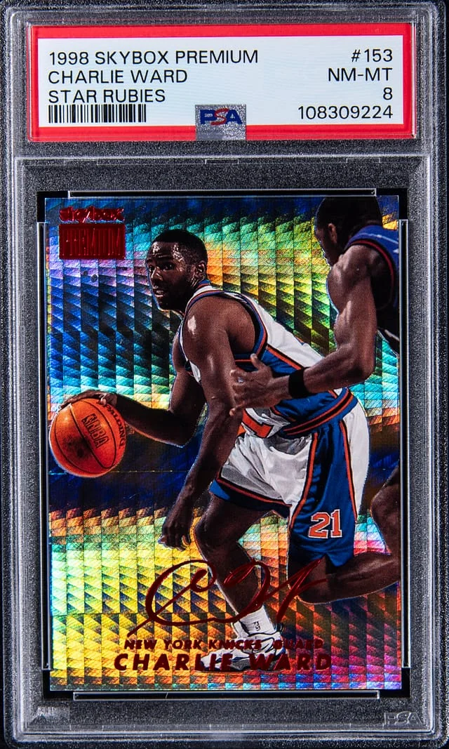 1998-99 SkyBox Premium Charlie Ward Star Rubies #153 card image
