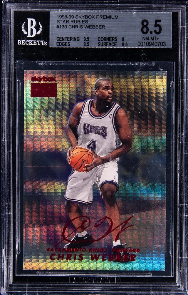 1998-99 SkyBox Premium Chris Webber Star Rubies #130 card image