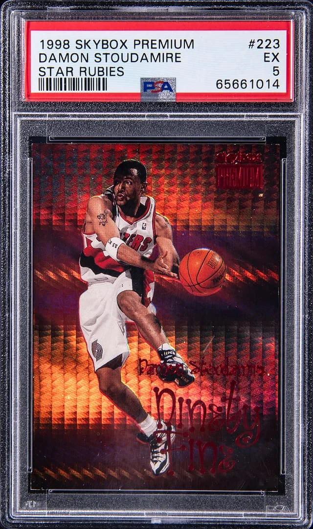 1998-99 SkyBox Premium Damon Stoudamire Star Rubies #223 card image