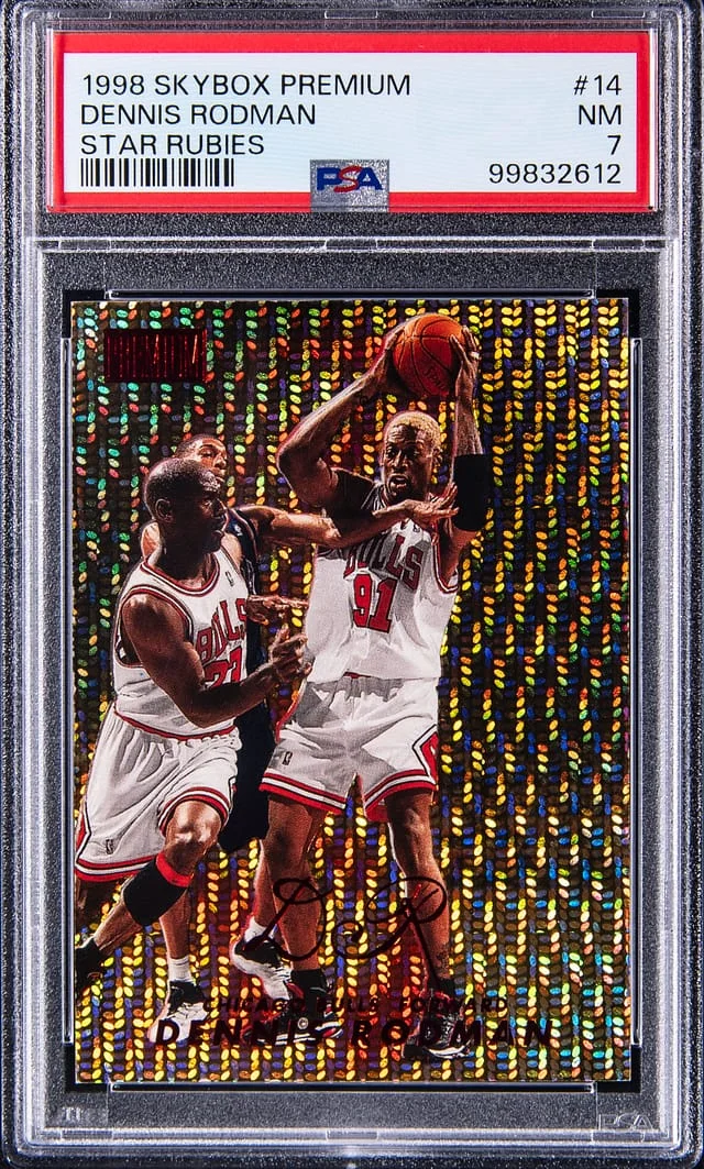 1998-99 SkyBox Premium Dennis Rodman Star Rubies #14 card image