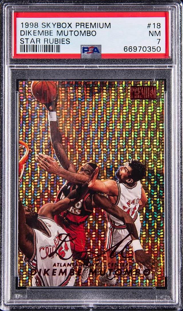 1998-99 SkyBox Premium Dikembe Mutombo Star Rubies #18 card image