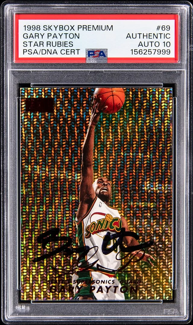 1998-99 SkyBox Premium Gary Payton Star Rubies #69 card image