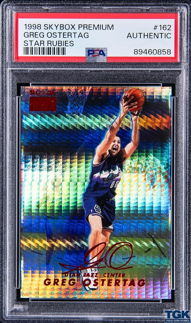 1998-99 SkyBox Premium Greg Ostertag Star Rubies #162 card image