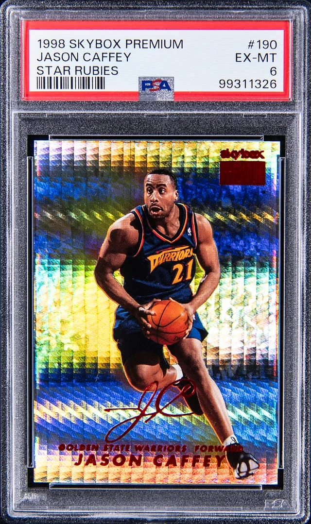 1998-99 SkyBox Premium Jason Caffey Star Rubies #190 card image