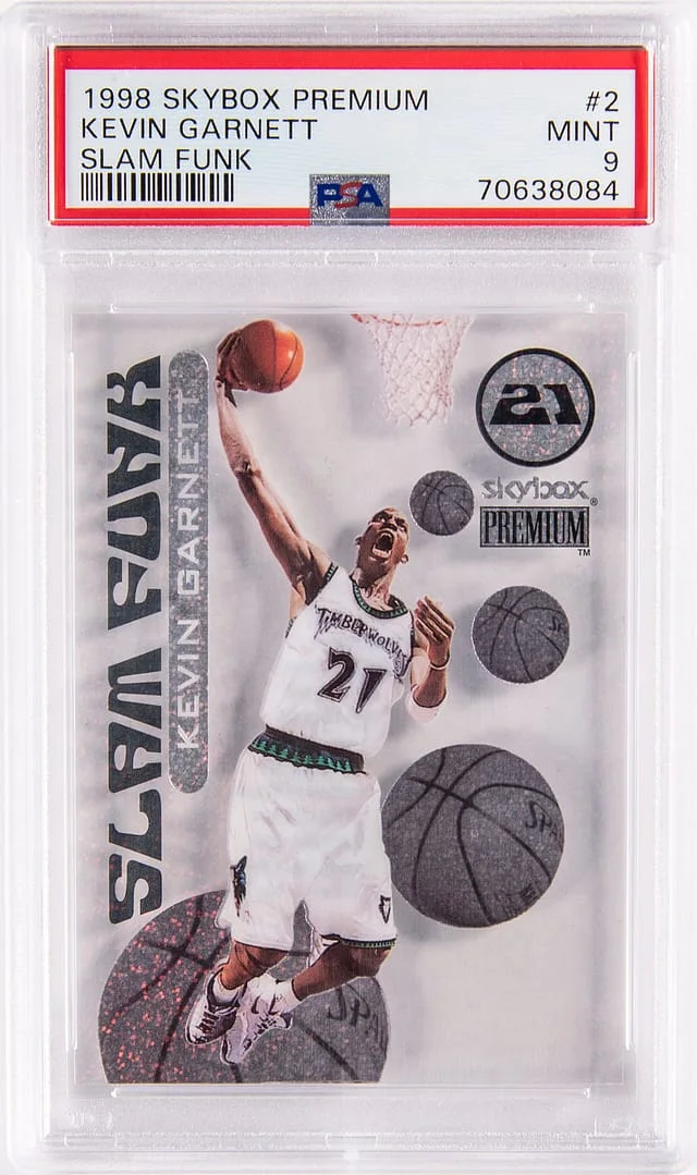 1998-99 SkyBox Premium Kevin Garnett Slam Funk #2 card image
