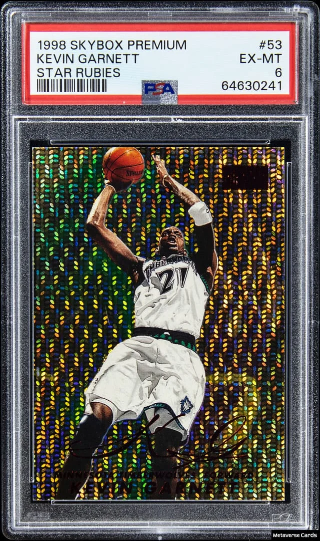 1998-99 SkyBox Premium Kevin Garnett Star Rubies #53 card image