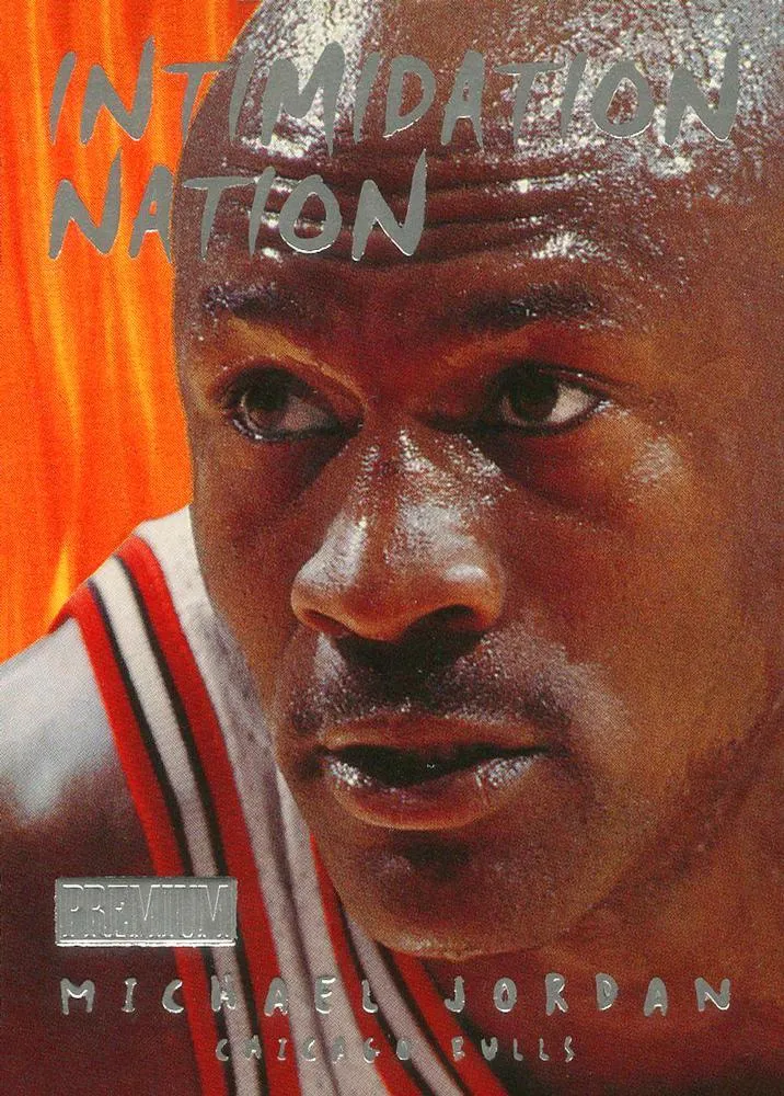 1998-99 SkyBox Premium Michael Jordan Intimidation Nation #8 card image