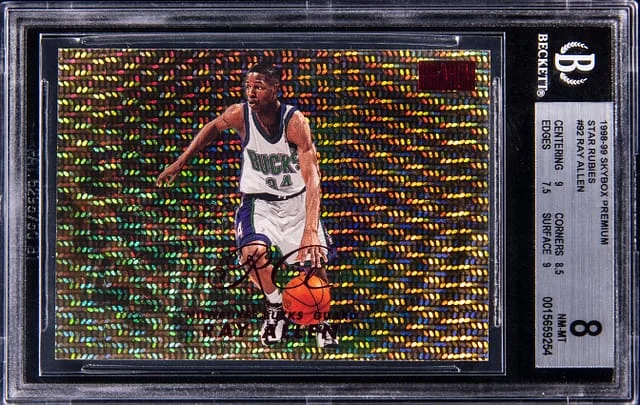 1998-99 SkyBox Premium Ray Allen Star Rubies #92 card image
