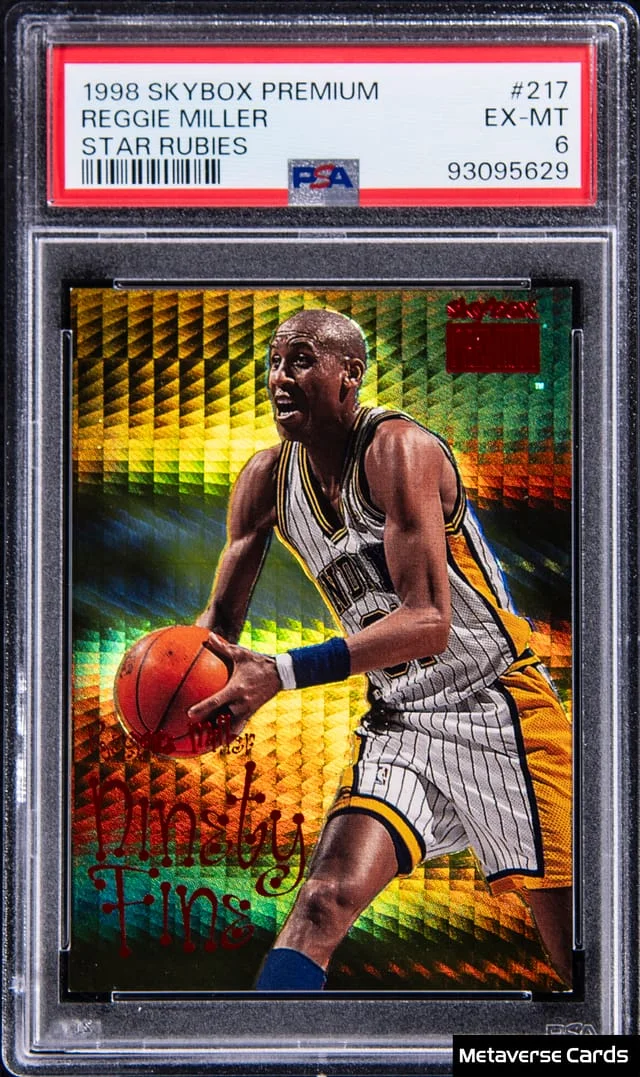 1998-99 SkyBox Premium Reggie Miller Star Rubies #217 card image