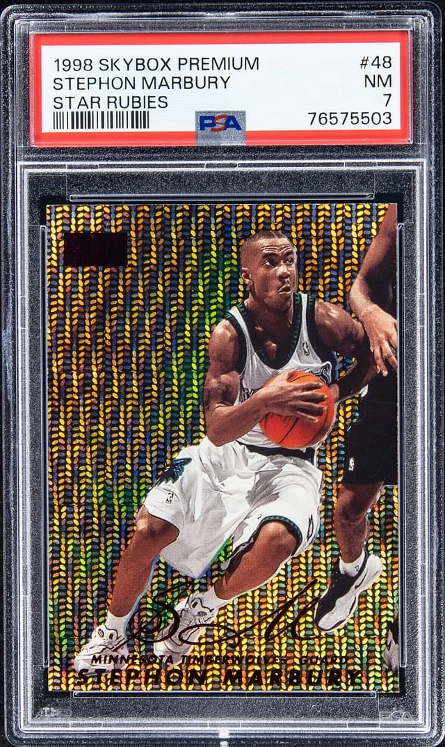 1998-99 SkyBox Premium Stephon Marbury Star Rubies #48 card image