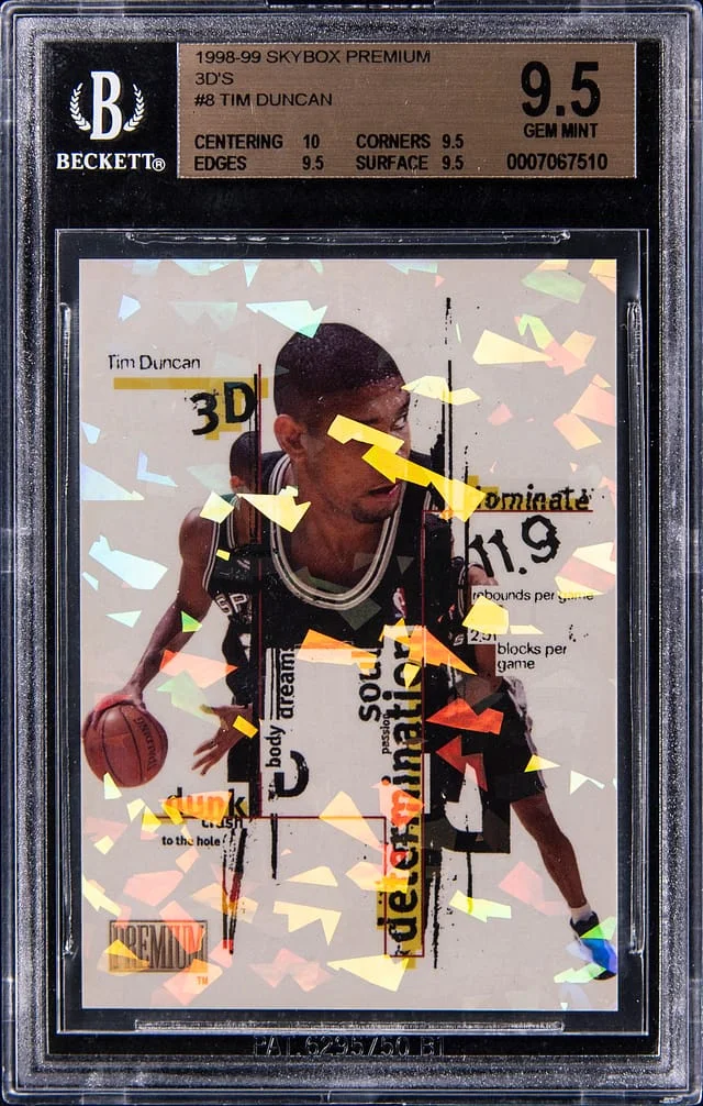 1998-99 SkyBox Premium Tim Duncan 3D's #8 card image