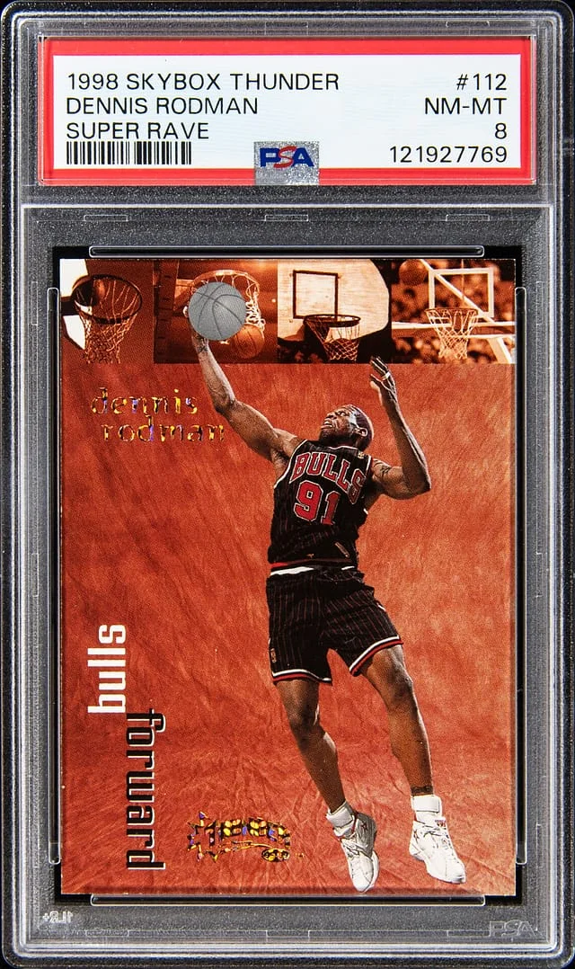 1998-99 SkyBox Thunder Dennis Rodman Super Rave #112 card image