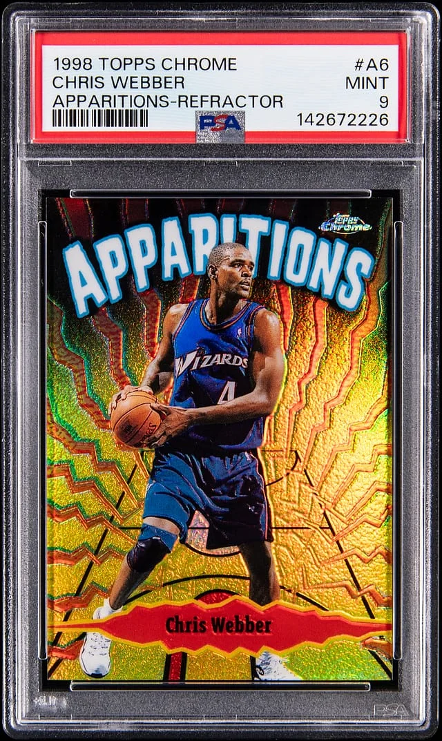 1998-99 Topps Chrome Chris Webber Apparitions Refractor #A6 card image