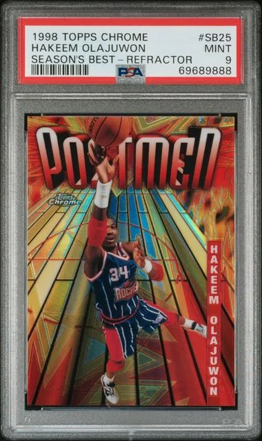 1998-99 Topps Chrome Hakeem Olajuwon Season's Best Refractor #SB25 card image