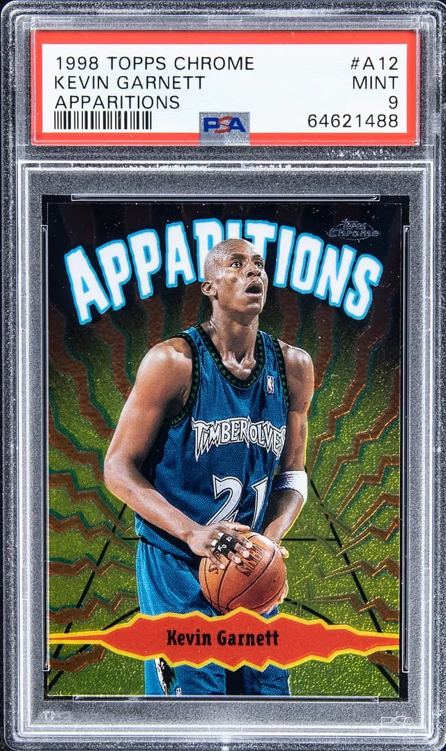 1998-99 Topps Chrome Kevin Garnett Apparitions #A12 card image