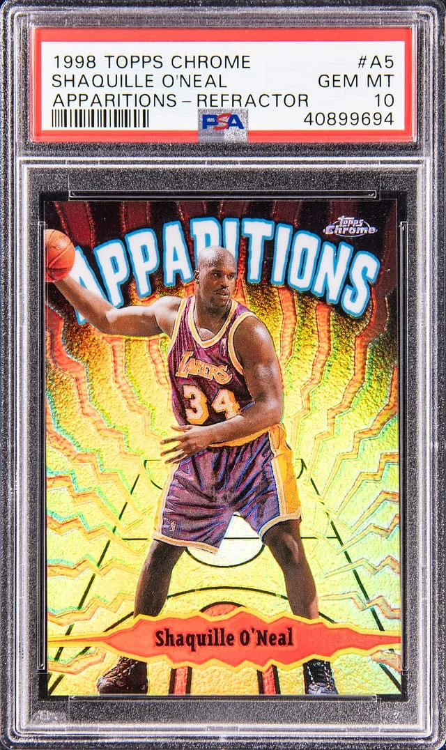 1998-99 Topps Chrome Shaquille O'Neal Apparitions Refractor #A5 card image