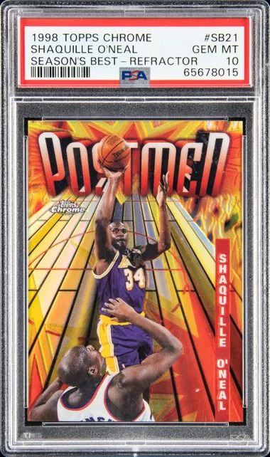1998-99 Topps Chrome Shaquille O'Neal Season's Best Refractor #SB21 card image