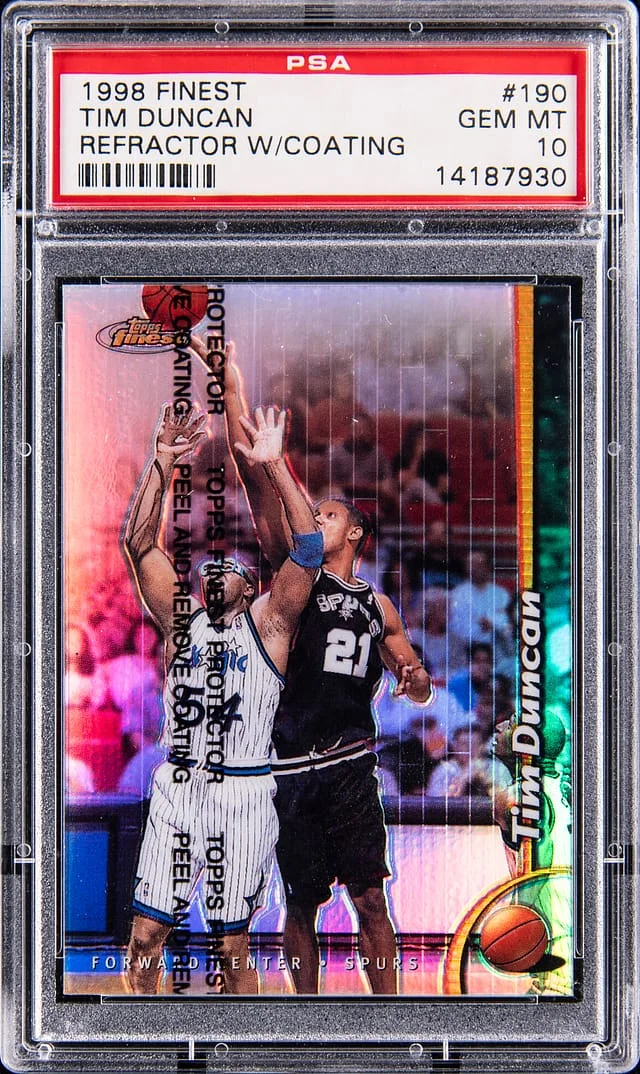 1998-99 Topps Chrome Tim Duncan Refractor with Coating #190 card image