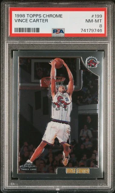 1998-99 Topps Chrome Vince Carter Refractor #199 card image