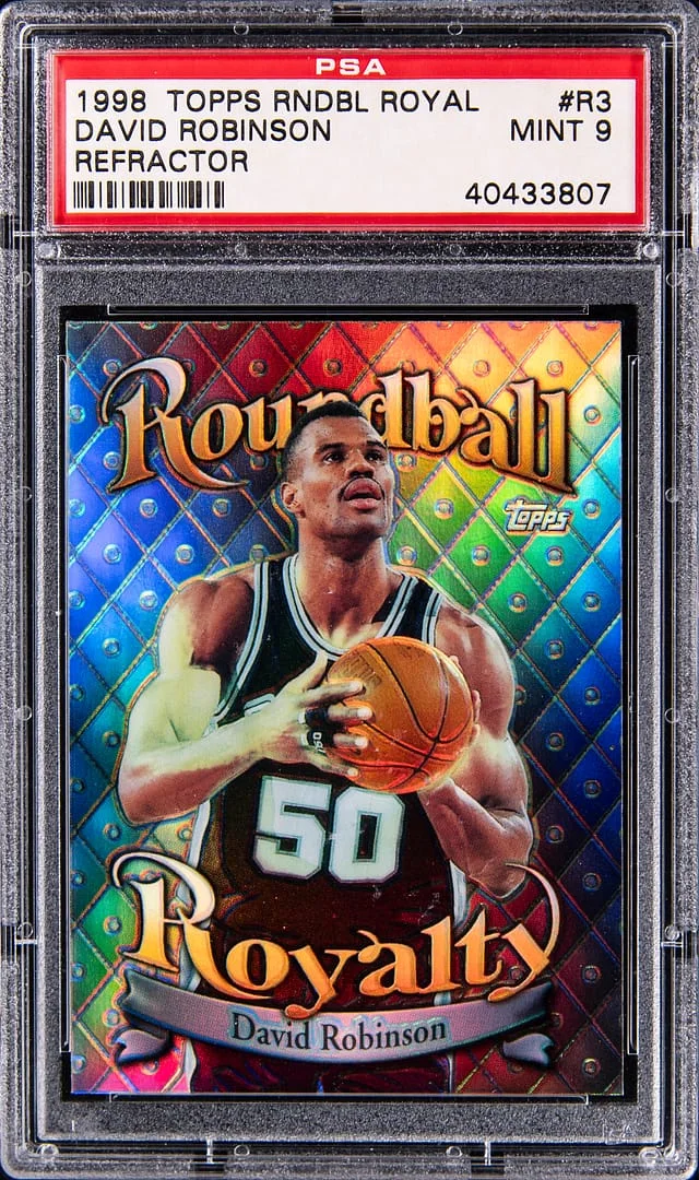 1998-99 Topps David Robinson Roundball Royal Refractor #R3 card image
