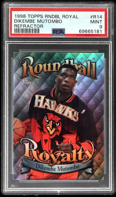 1998-99 Topps Dikembe Mutombo Roundball Royalty Refractor #R14 card image