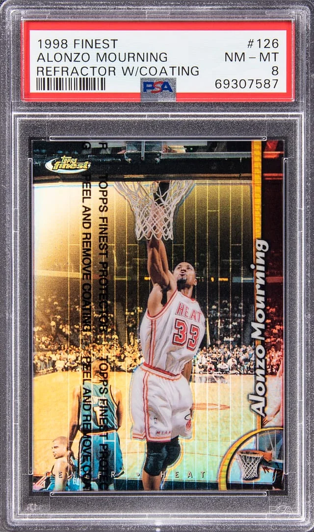 1998-99 Topps Finest Alonzo Mourning Refractor W/Coating #126 card image