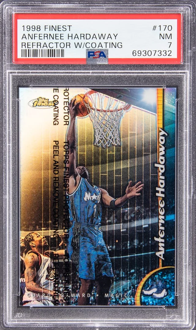 1998-99 Topps Finest Anfernee Hardaway Refractor W/Coating #170 card image