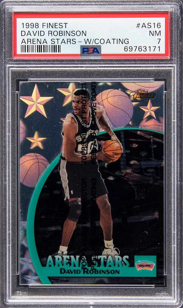 1998-99 Topps Finest David Robinson Arena Stars W/ Coating #AS16 card image