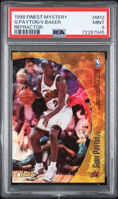 1998-99 Topps Finest Gary Payton/Vin Baker Mystery Refractor #M12 card image