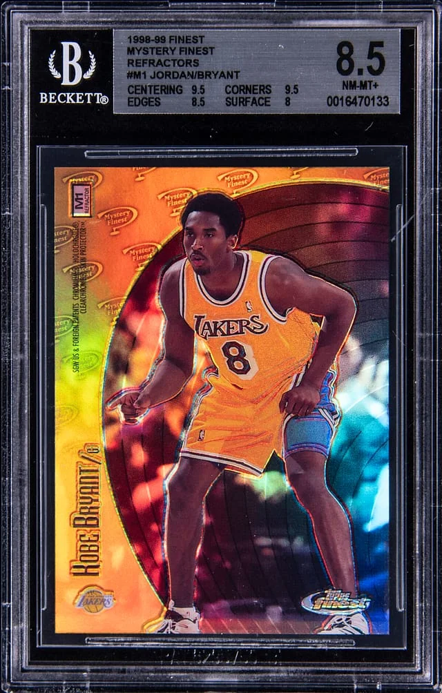 1998-99 Topps Finest Kobe Bryant/Michael Jordan Mystery Finest Refractor #M1 card image