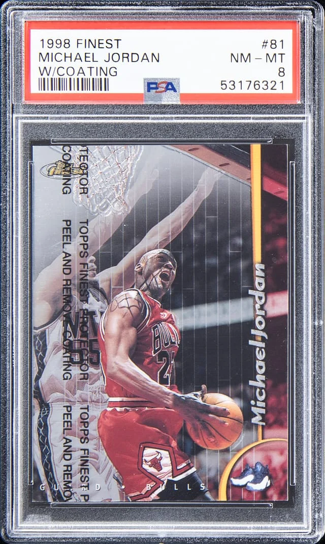 1998-99 Topps Finest Michael Jordan Refractor #81 card image