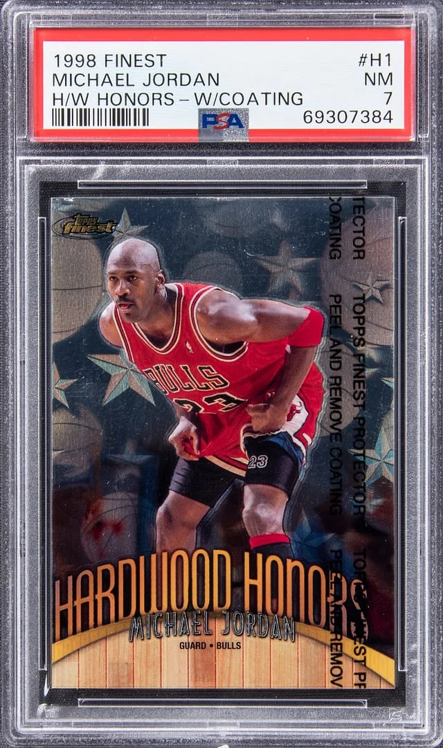 1998-99 Topps Finest Michael Jordan Hardwood Honors W/Coating #H1 card image
