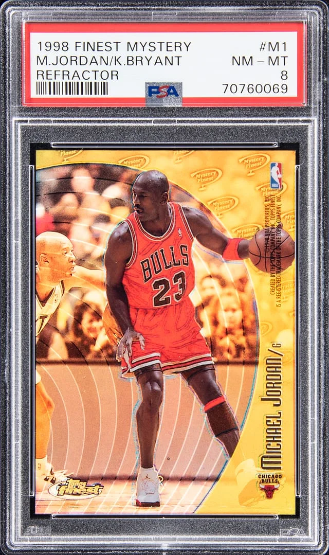 1998-99 Topps Finest Michael Jordan/Kobe Bryant Mystery Refractor #M1 card image