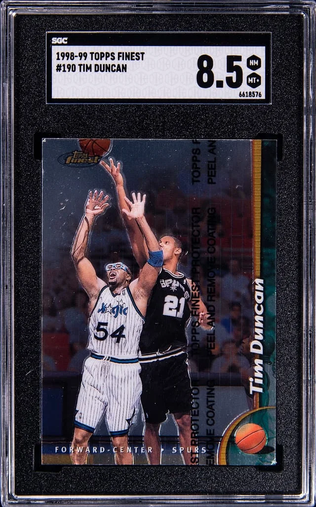 1998-99 Topps Finest Tim Duncan #190 card image