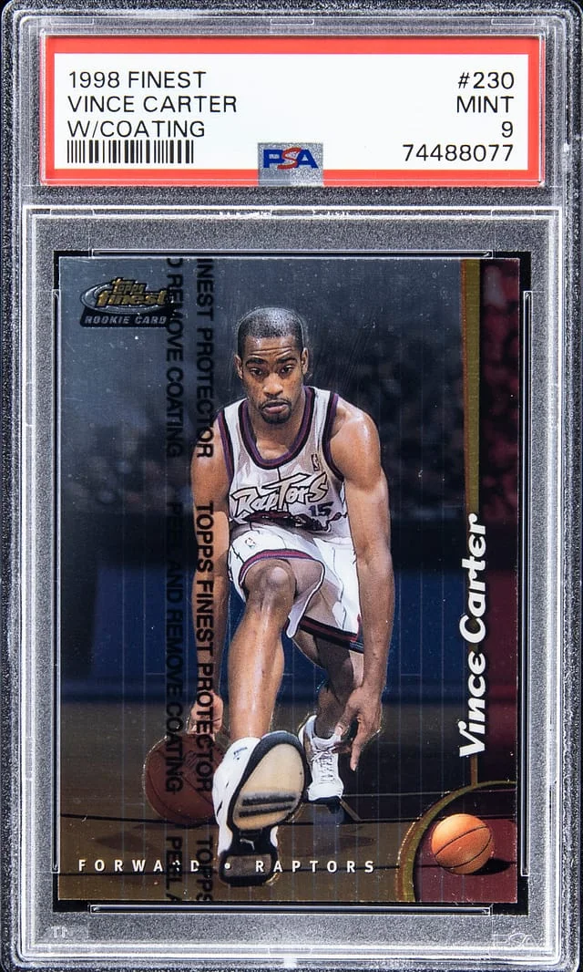 1998-99 Topps Finest Vince Carter Non-Protected #230 card image