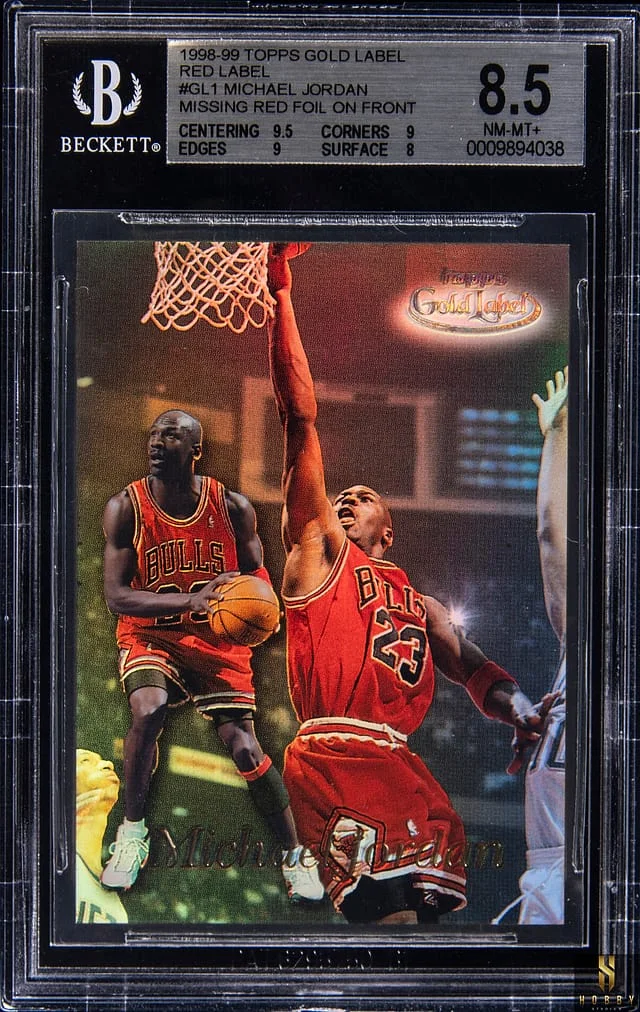 1998-99 Topps Gold Label Michael Jordan, Missing Red Foil On Front Red Label #GL1 card image