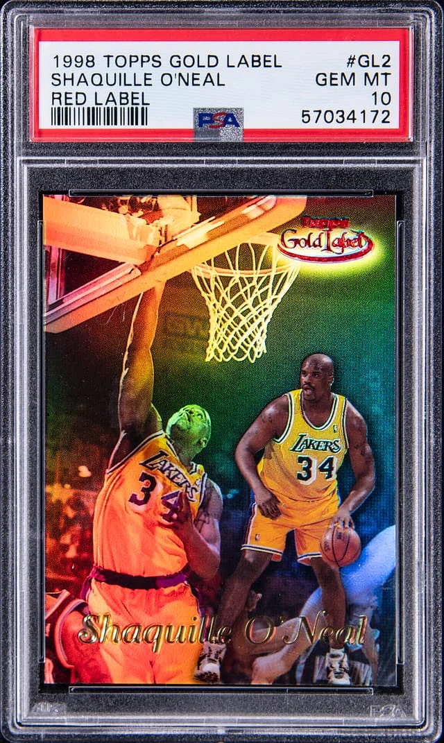 1998-99 Topps Gold Label Shaquille O'Neal Red Label #GL2 card image