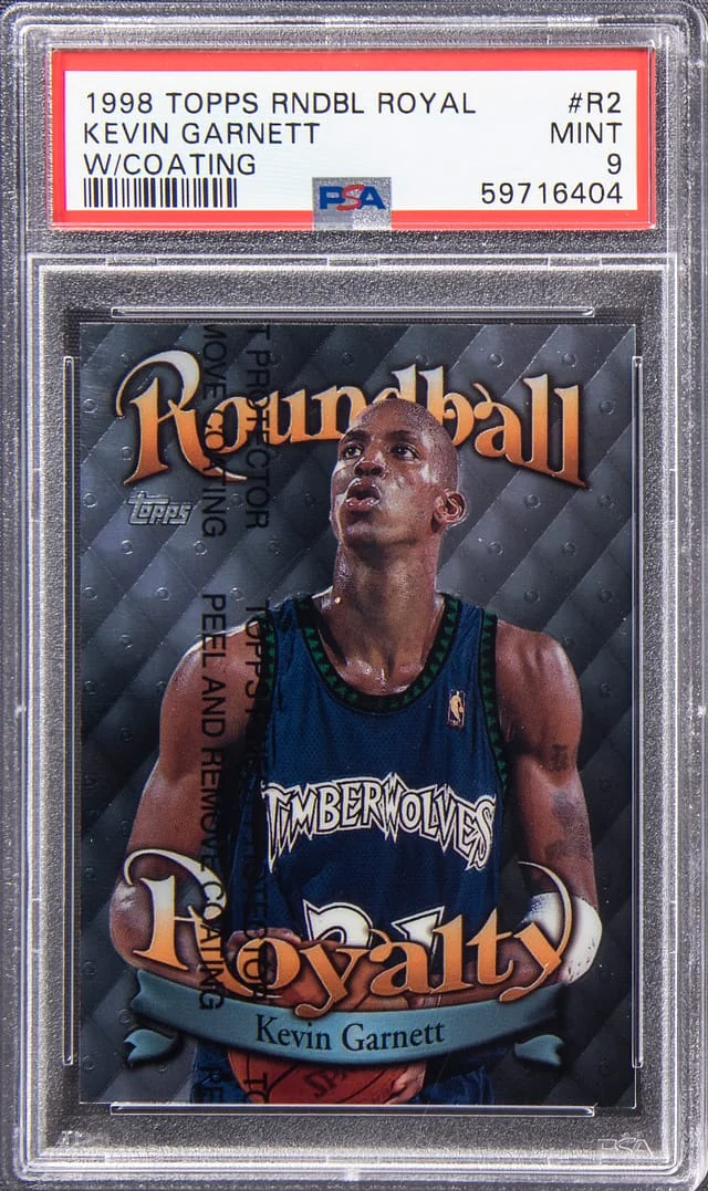 1998-99 Topps Kevin Garnett Roundball Royalty Refractor W/Coating #R2 card image