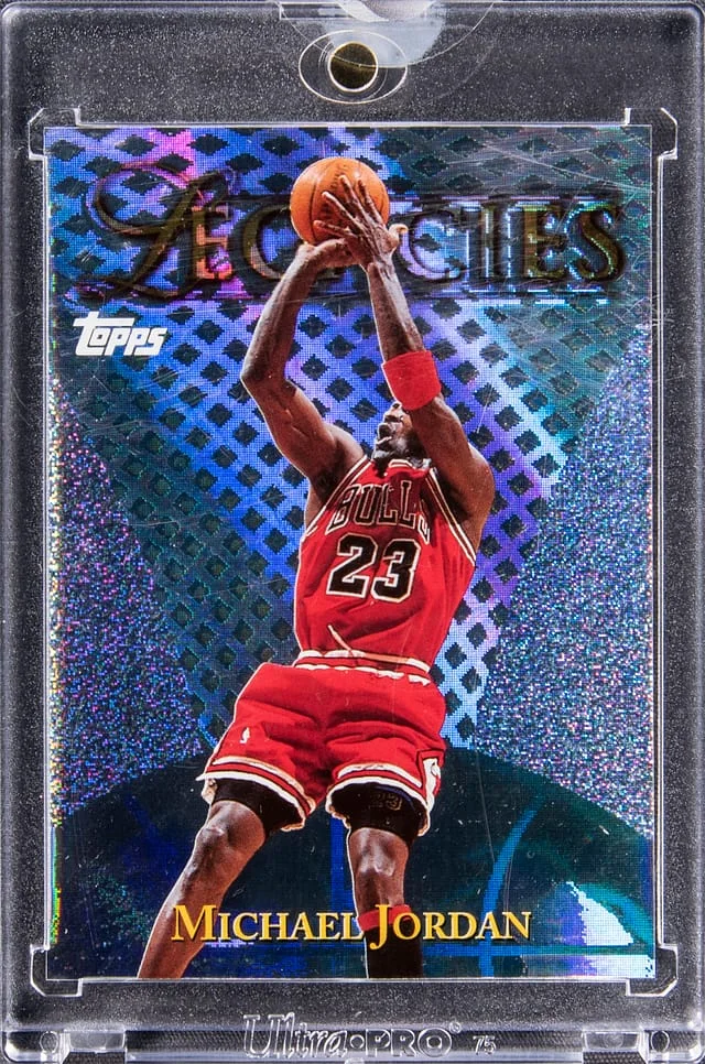 1998-99 Topps Legacies Michael Jordan – Topps Vault Blank Back Proof – Topps Encased #no-number card image