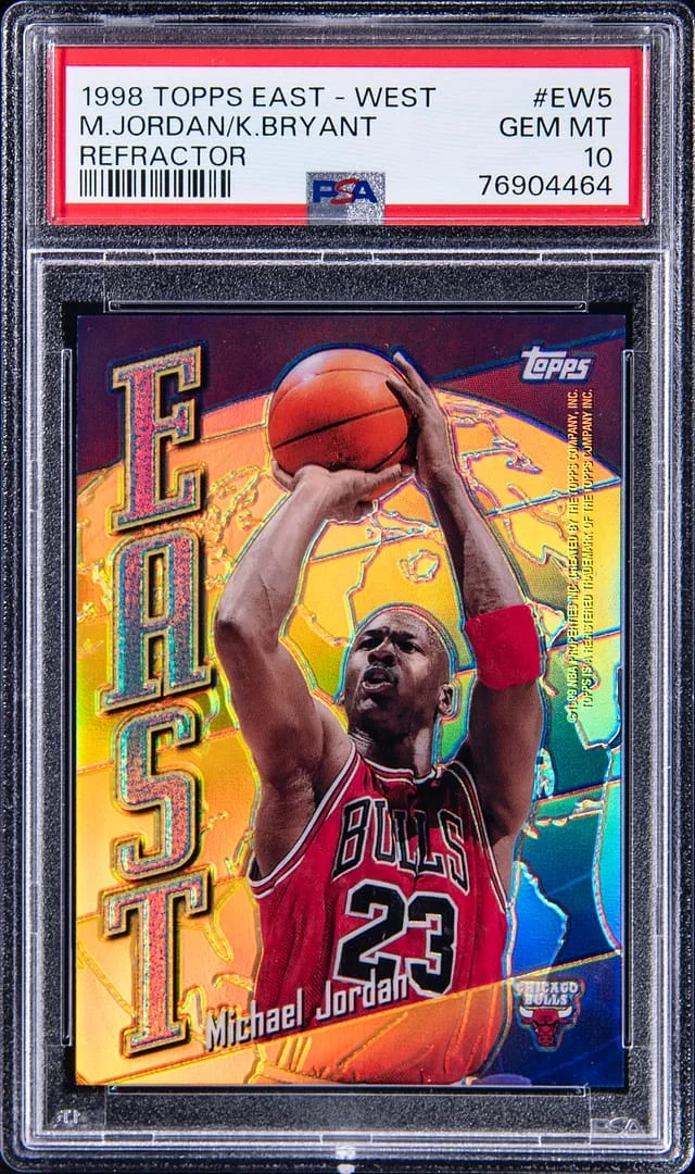 1998-99 Topps Michael Jordan/Kobe Bryant East/West Refractor #EW5 card image