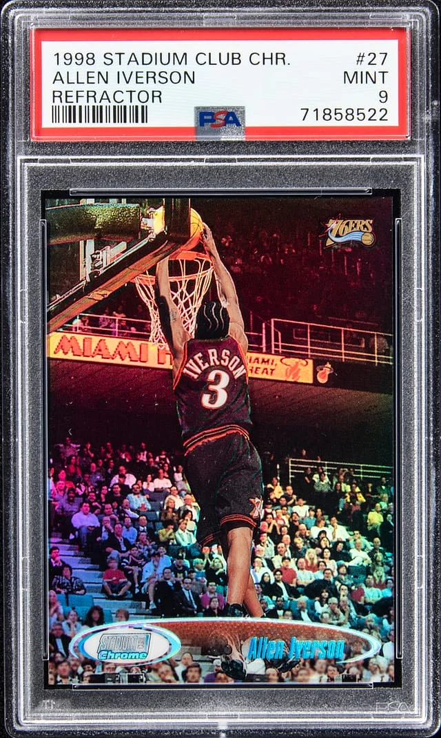 1998-99 Topps Stadium Club Chrome Allen Iverson Refractor #27 card image