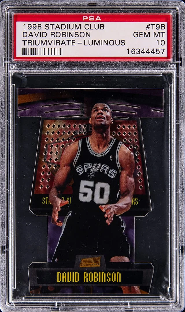 1998-99 Topps Stadium Club David Robinson Triumvirate Liminous #T9B card image
