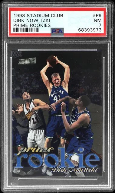1998-99 Topps Stadium Club Dirk Nowitzki Prime Rookies #P9 card image