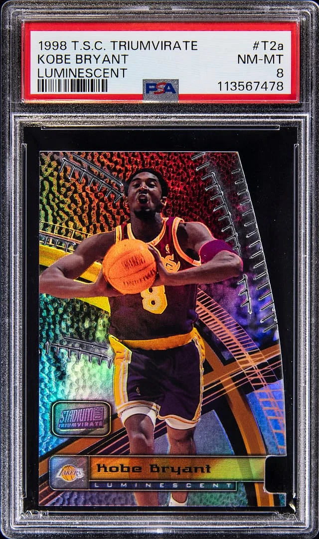 1998-99 Topps Stadium Club Kobe Bryant Triumvirate Luminescent #T2a card image