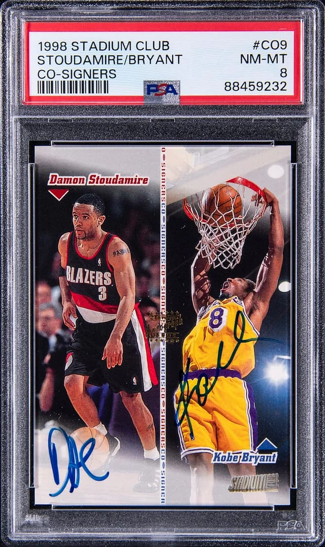 1998-99 Topps Stadium Club Kobe Bryant/Damon Stoudamire Co-Signers #CO9 card image