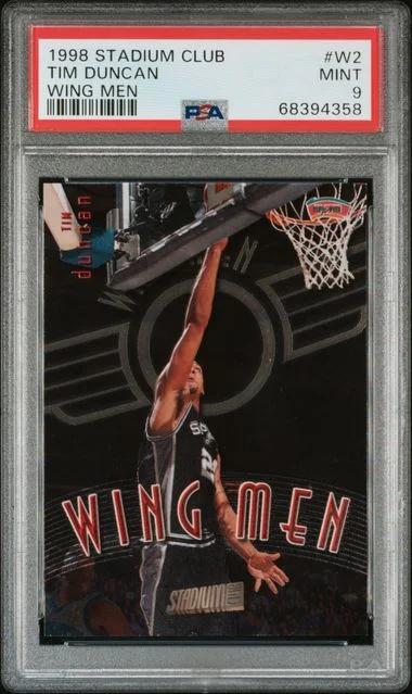 1998-99 Topps Stadium Club Tim Duncan Wing Men #W2 card image